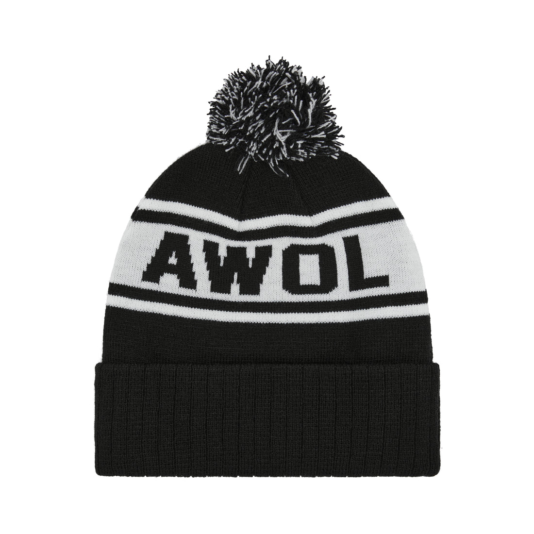 AWOL Bobble Beanie - Unisex - White/Black