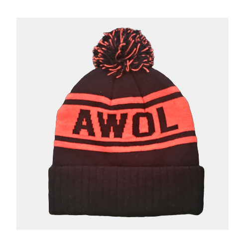 AWOL Bobble Beanie - Unisex - Red/Black