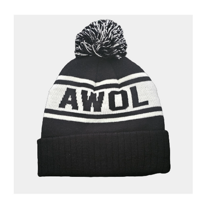 AWOL Bobble Beanie - Unisex - White/Black